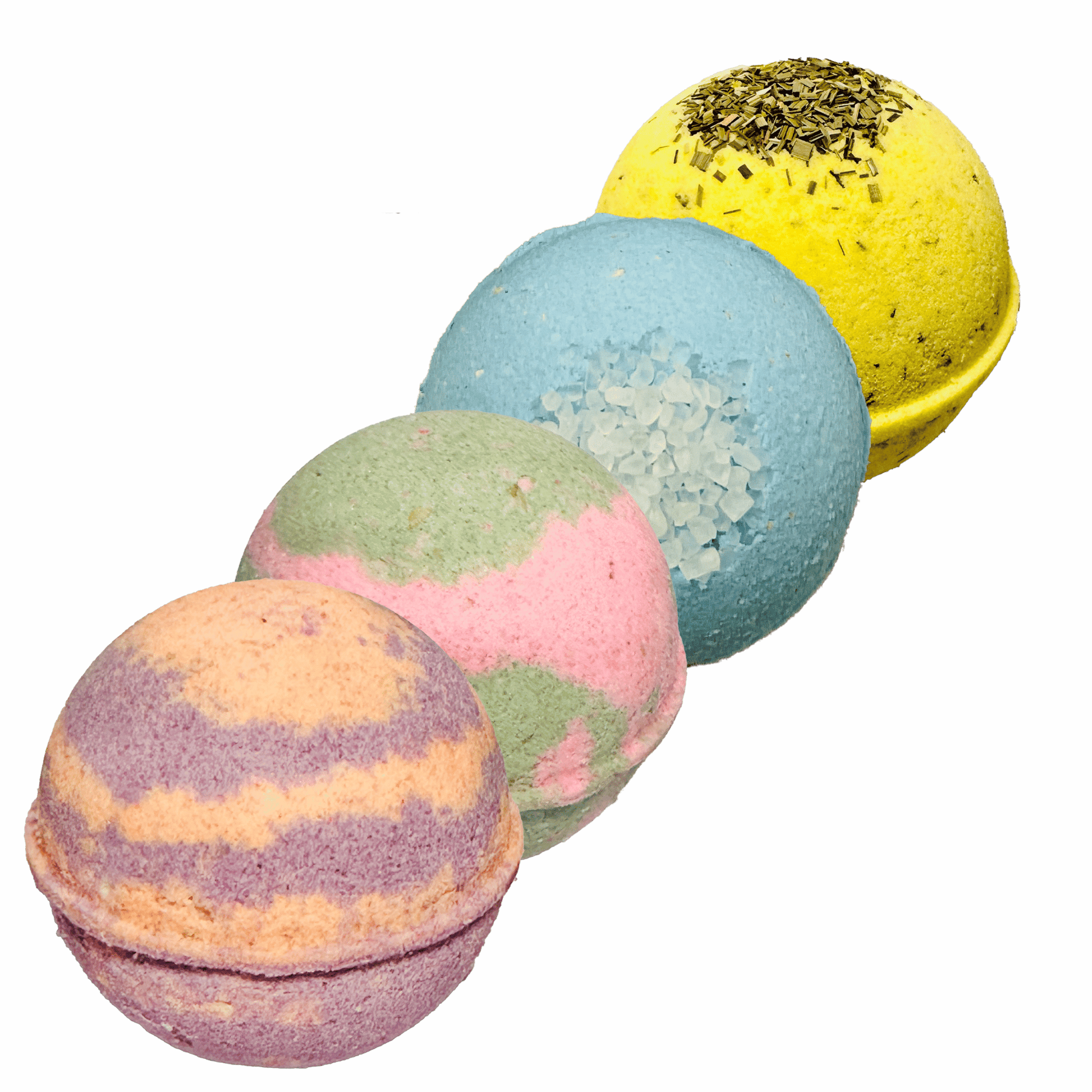 4 Oatmeal Luxury Assorted Scents Bath Bombs Organic Natural Vitamin E
