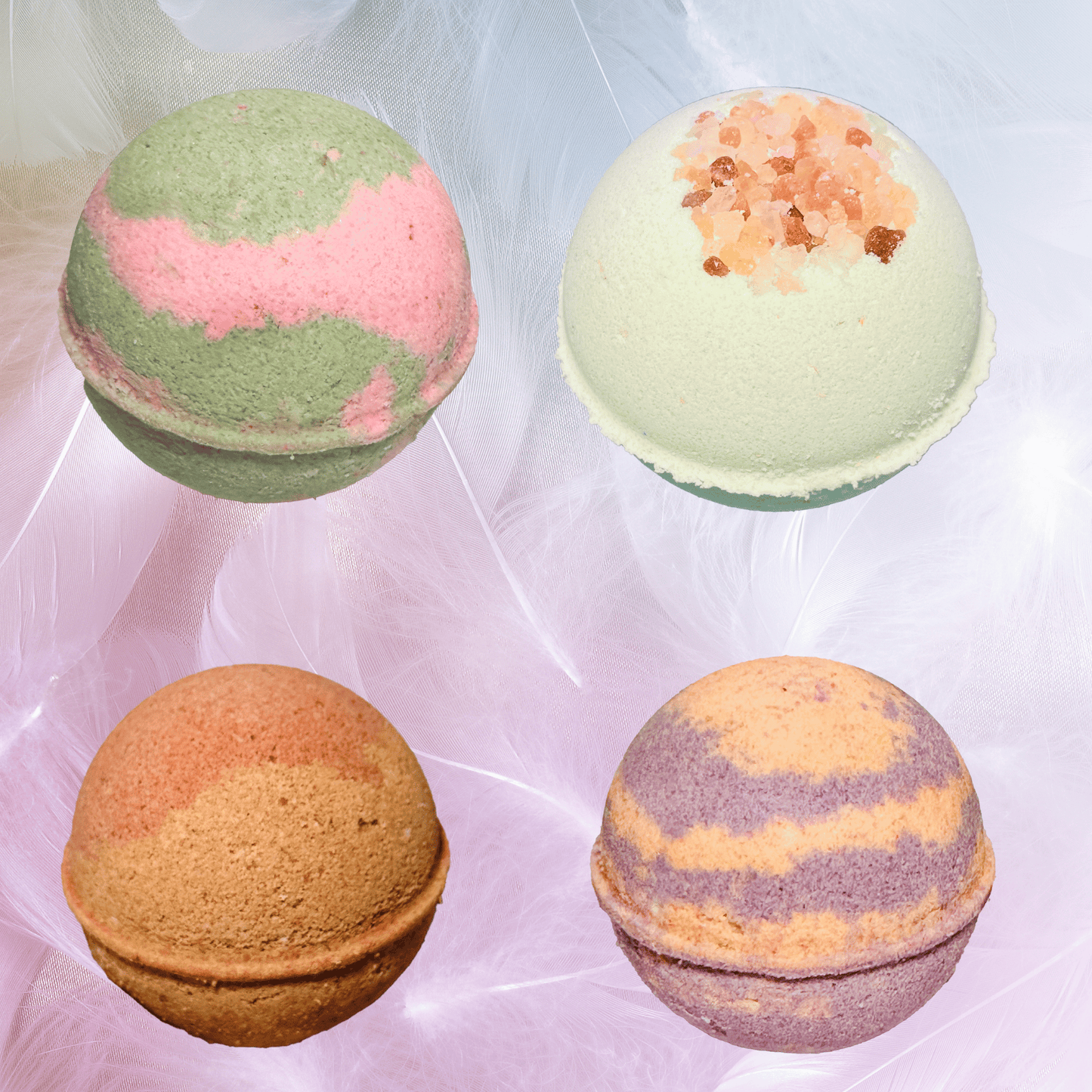 4 Oatmeal Luxury Assorted Scents Bath Bombs Organic Natural Vitamin E