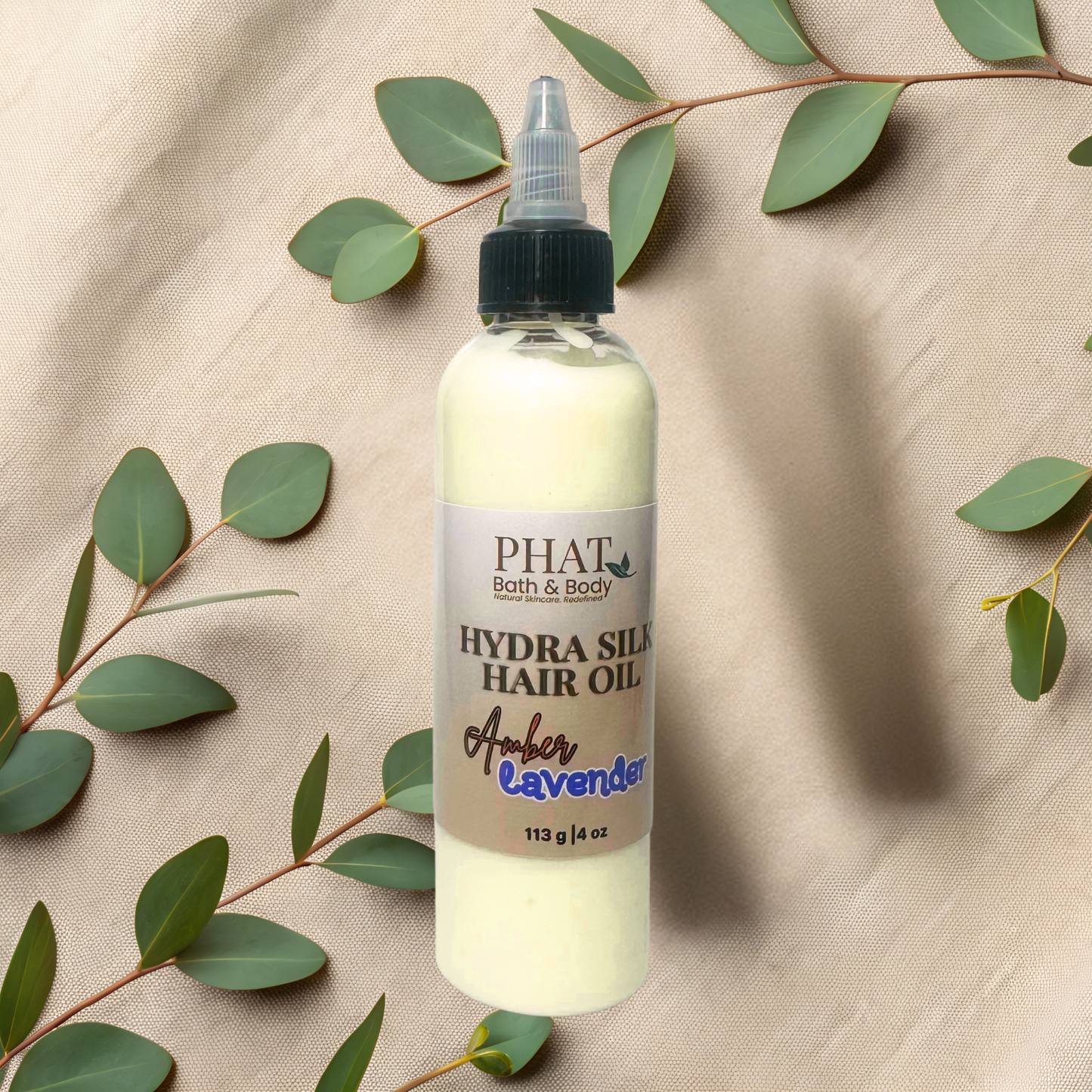 Amber & Lavender | Hydra Silk Hair Oil | Hydrate | Smooth | Restore | 4 oz