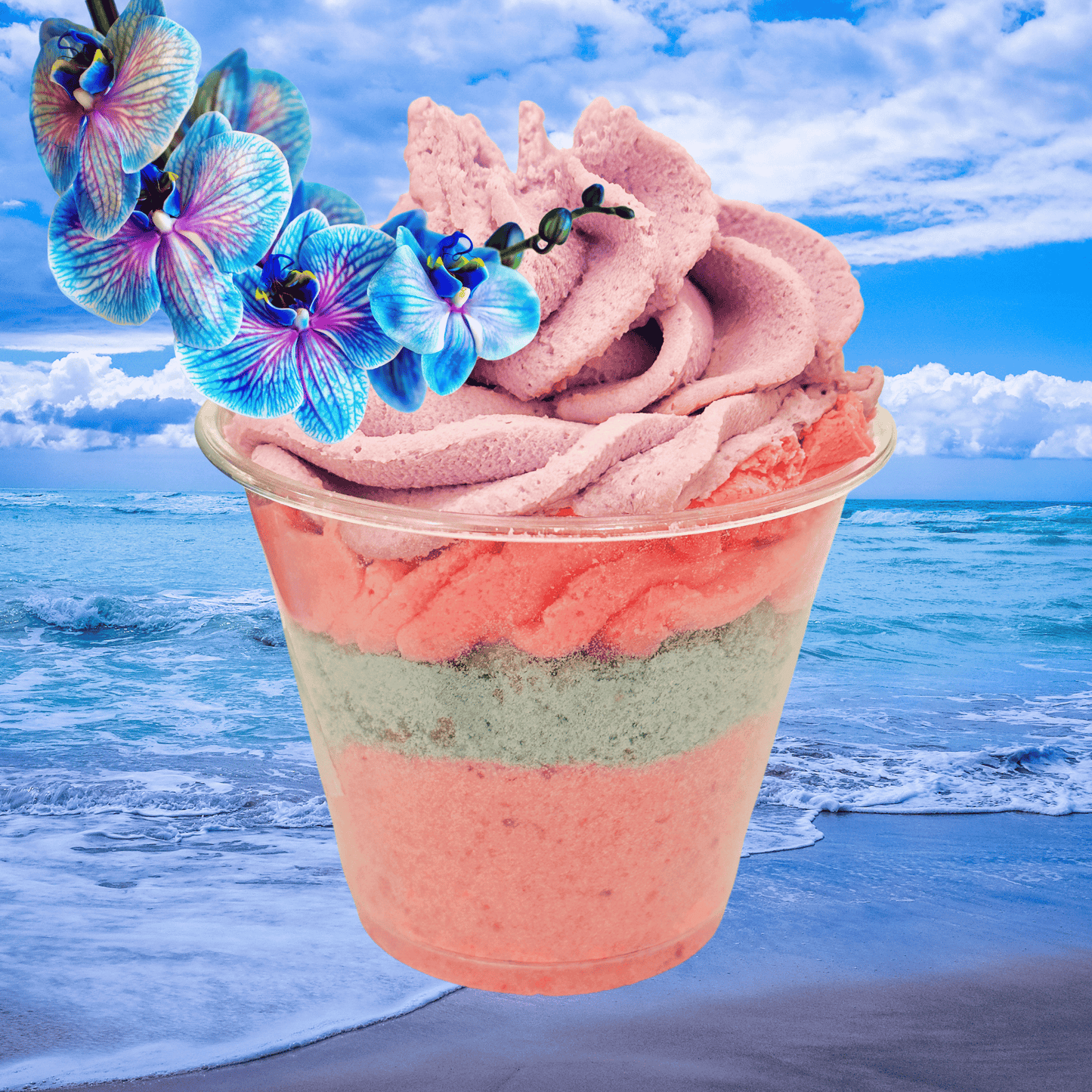 Bath Parfait Bubble Bomb with Foaming Bath Salts Bubble Frosting Bubble Bath