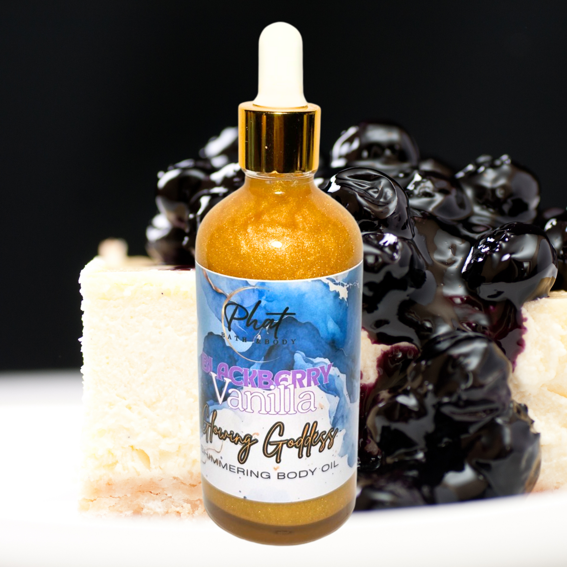 Blackberry Vanilla Glowing Goddess Natural Shimmer Body Oil