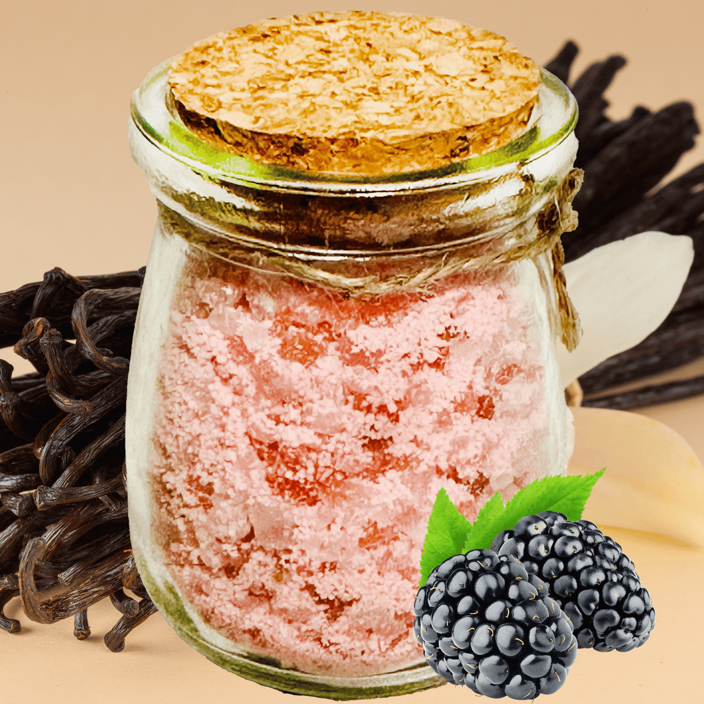 Blackberry Vanilla Natural Bath Salts with Kaolin Avocado & Sea Salt Black Raspberry Vanilla Type | 3.5 oz