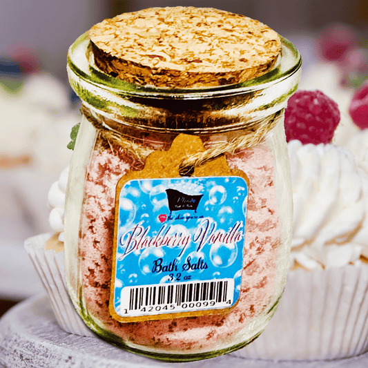 Blackberry Vanilla Natural Bath Salts with Kaolin Avocado & Sea Salt Black Raspberry Vanilla Type | 3.5 oz
