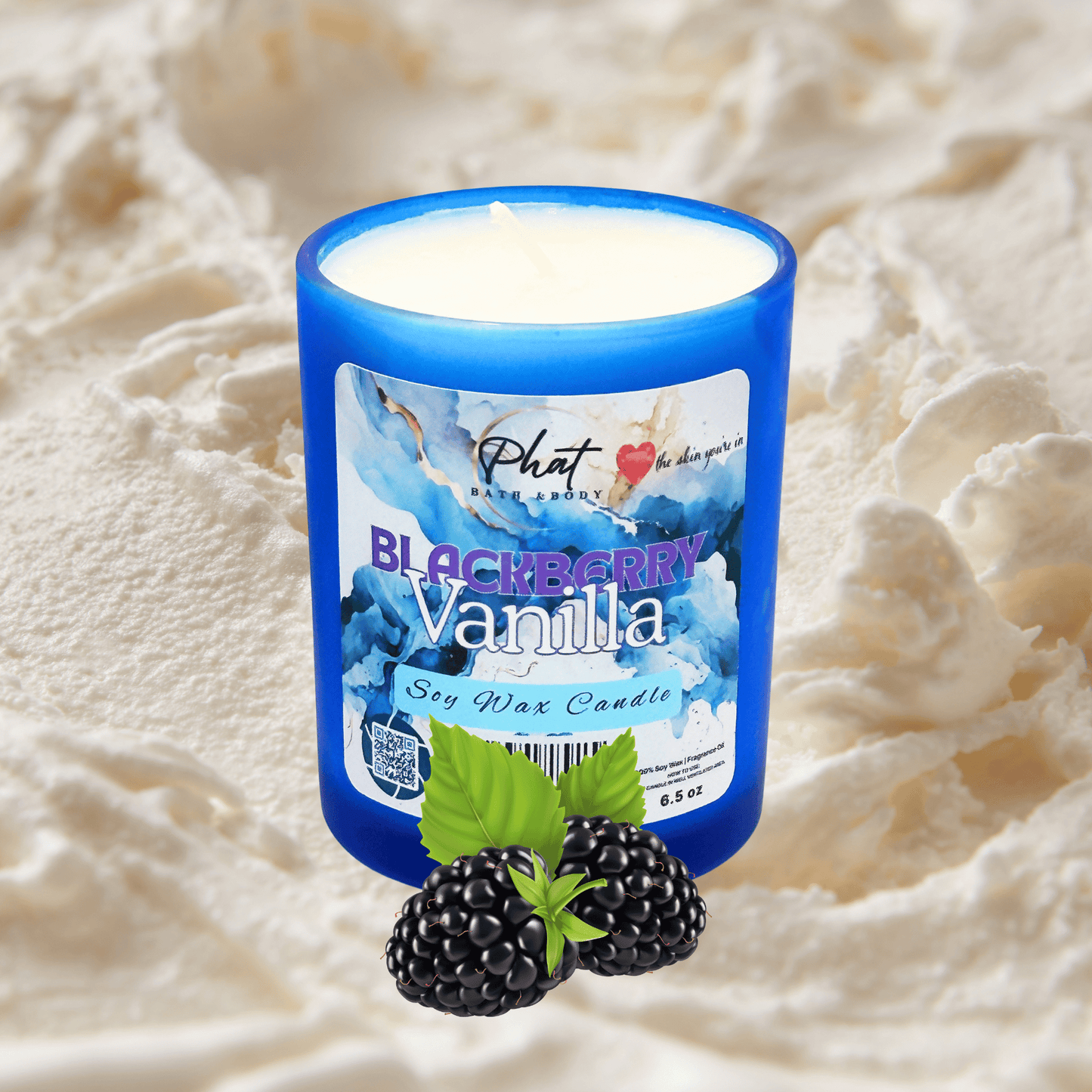 Blackberry Vanilla Natural Soy Wax Candle 6.5 oz Black Raspberry Vanilla Type