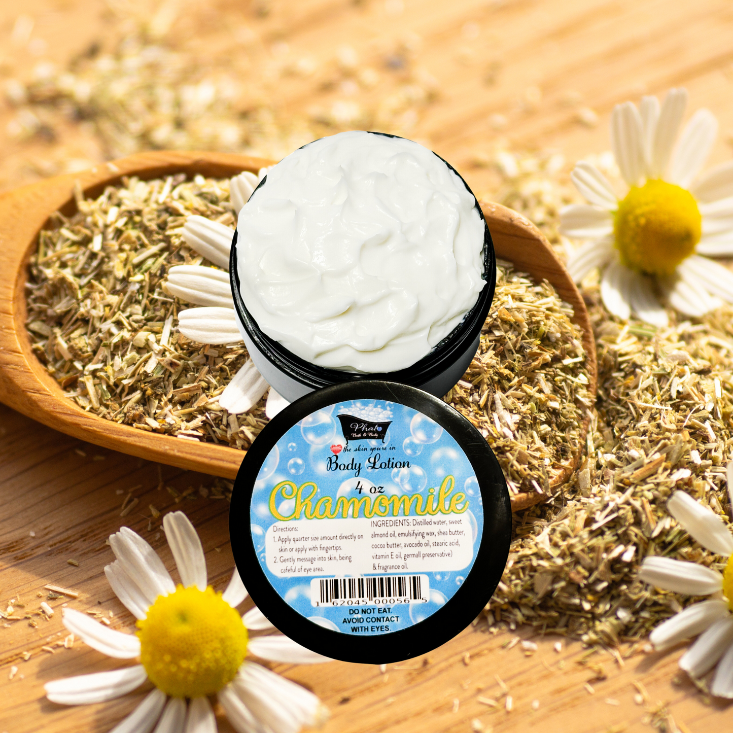Chamomile Organic Moisturizing Body Lotion Shea Cocoa Butter