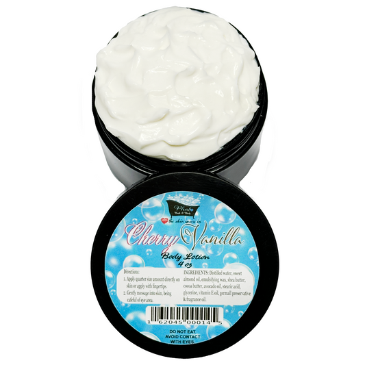 Cherry Vanilla Organic Moisturizing Organic Body Lotion Shea Cocoa Butter