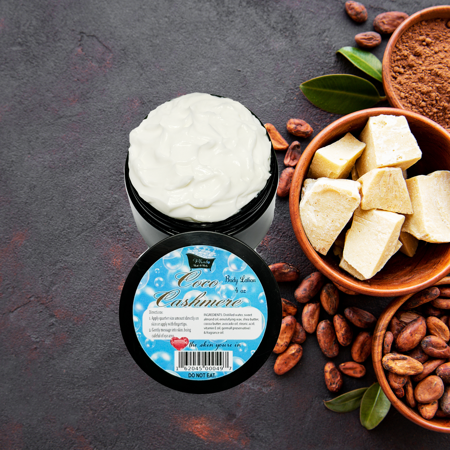 Coco Cashmere Organic Moisturizing Body Lotion Shea Cocoa Butter cashmere