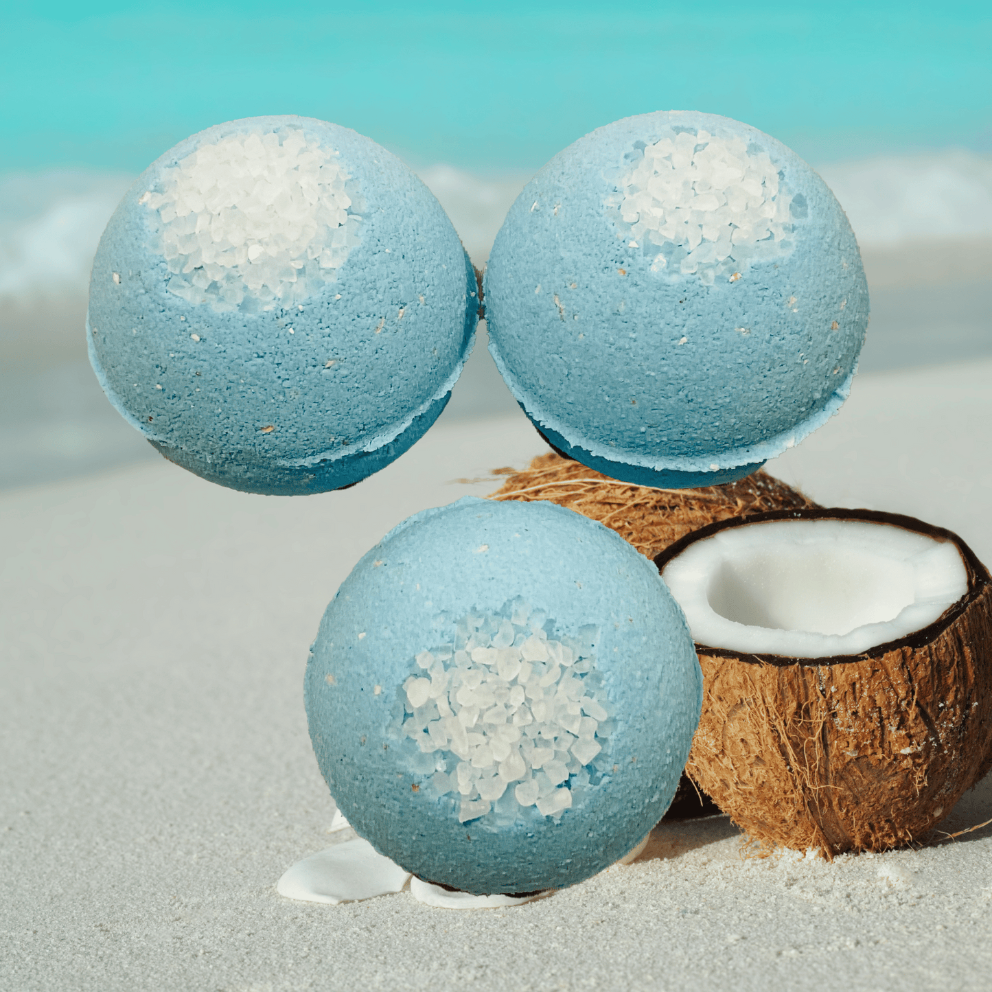 Coconut Cream Oatmeal Skin Nourishing Bath Bombs Sea Salt Organic Natural Bath Bombs