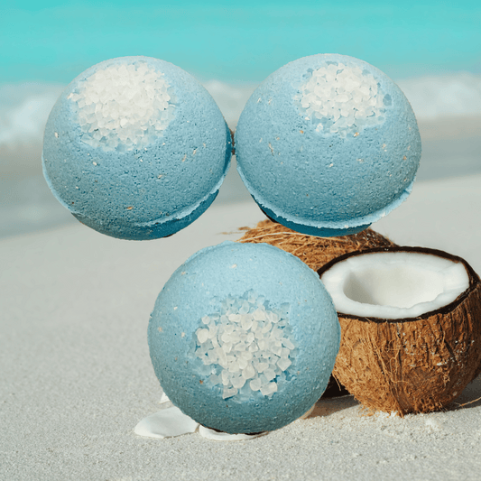 Coconut Cream Oatmeal Skin Nourishing Bath Bombs Sea Salt Organic Natural Bath Bombs