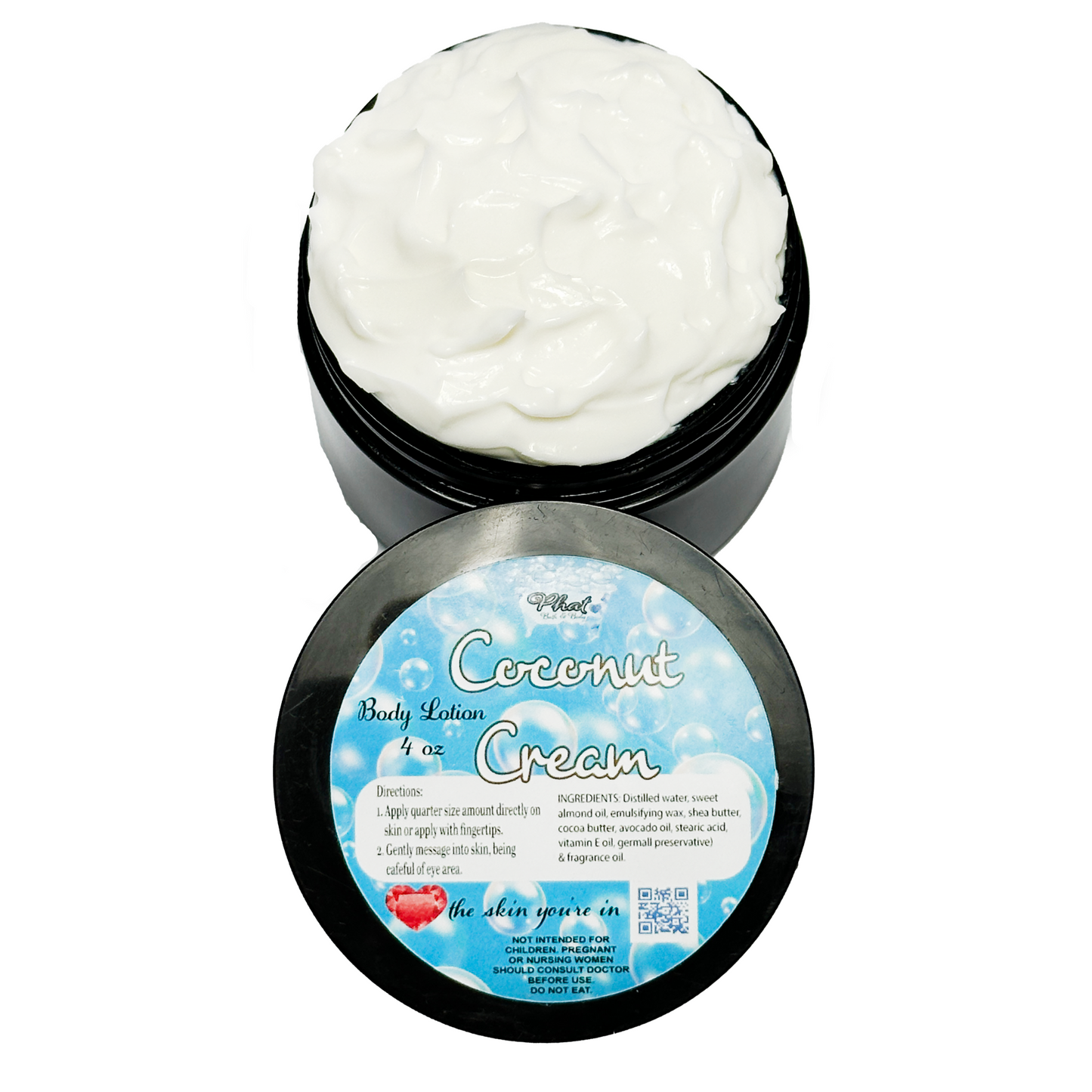 Coconut Cream Organic Moisturizing Body Lotion Shea Cocoa Butter