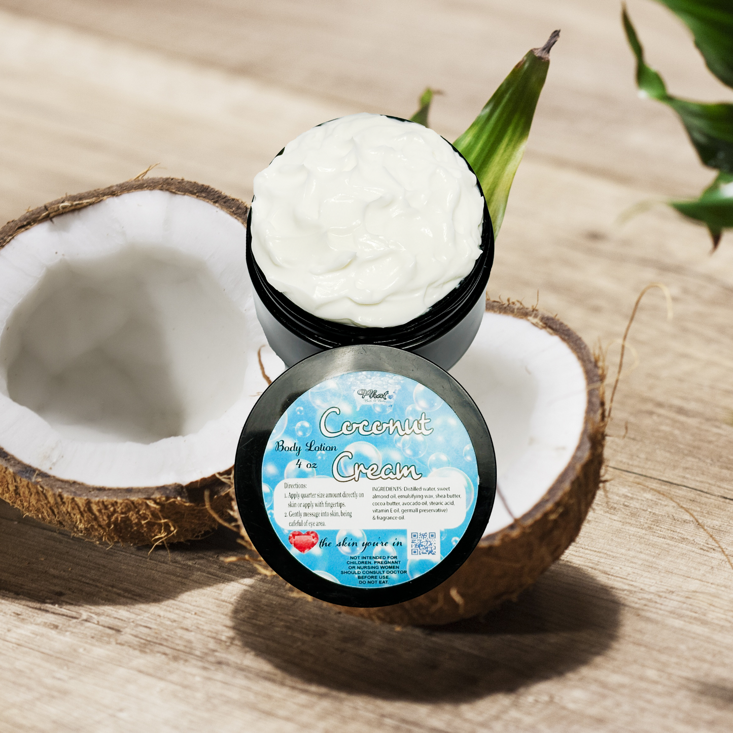 Coconut Cream Organic Moisturizing Body Lotion Shea Cocoa Butter