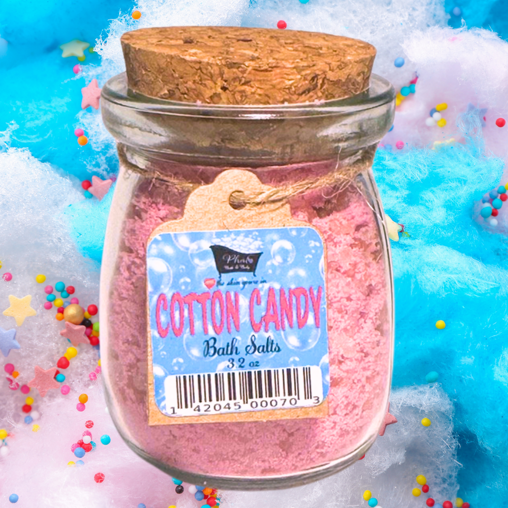 Cotton Candy Natural Oatmeal Bath Salts