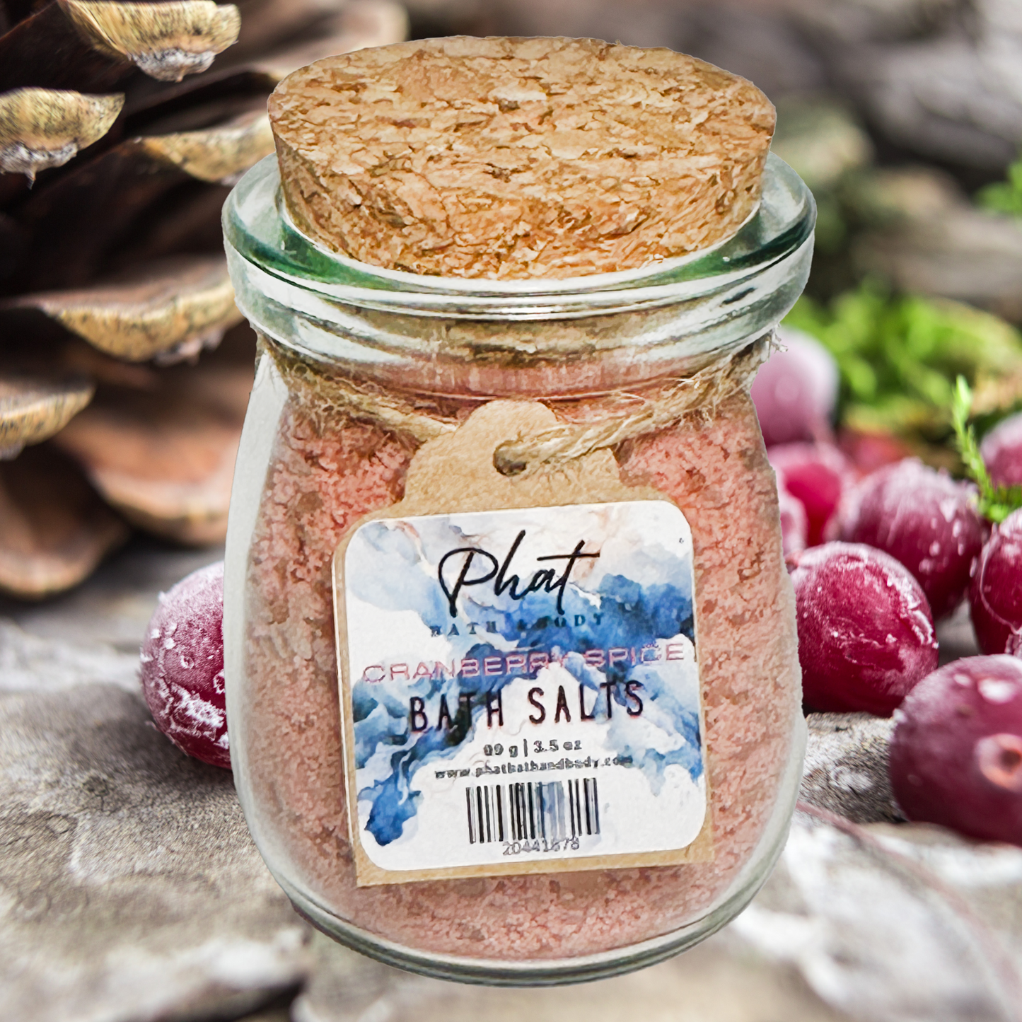 Cranberry Spice Natural Bath Salts