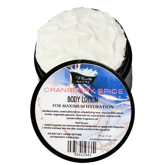 Cranberry Spice Organic Moisturizing Body Lotion Shea Cocoa Butter