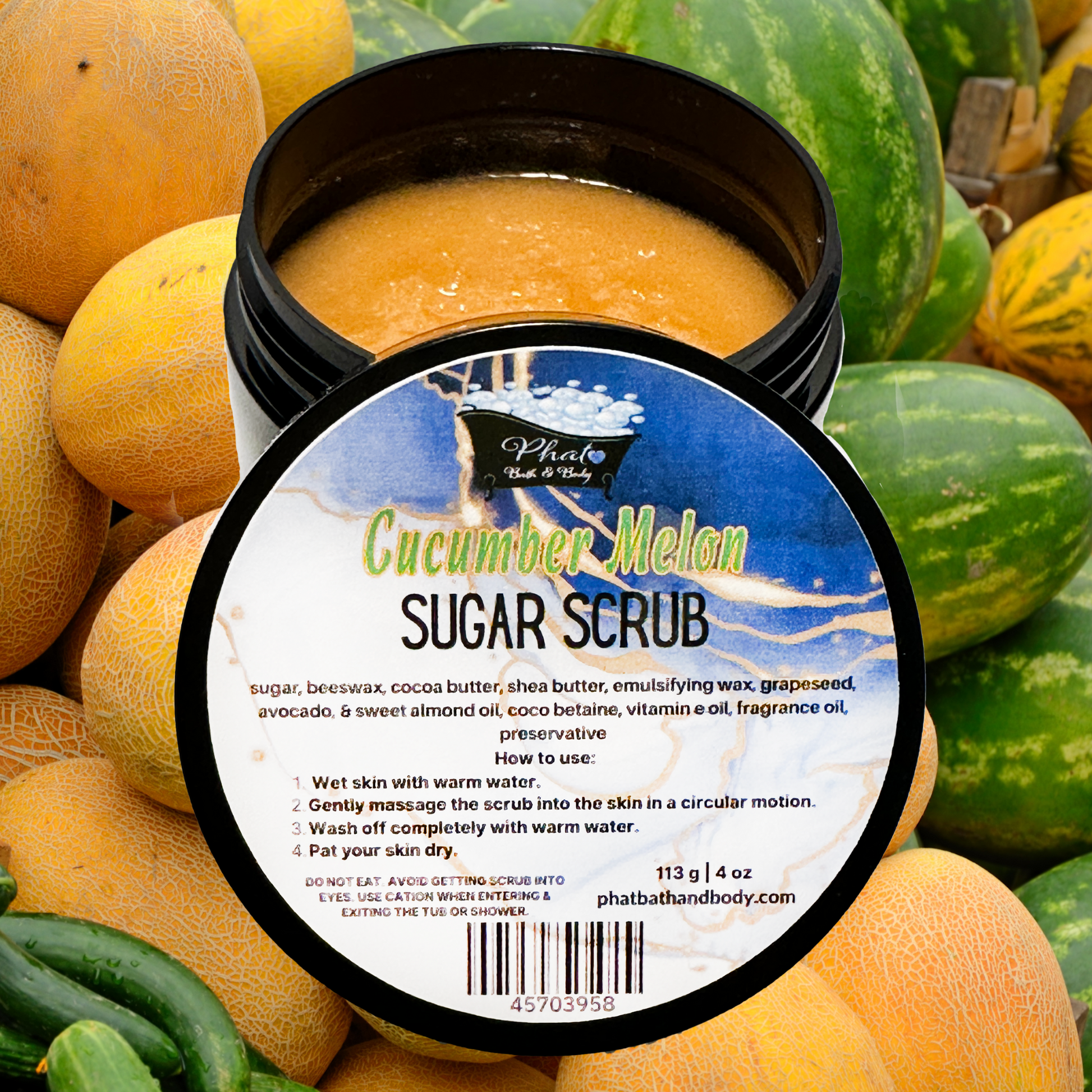 Cucumber Melon Whipped Shea Sugar Scrub