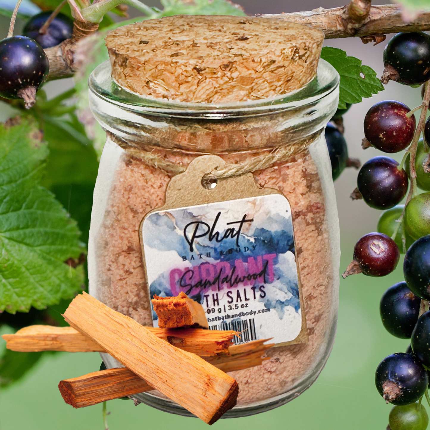 Currant and Sandalwood Natural Bath Salts