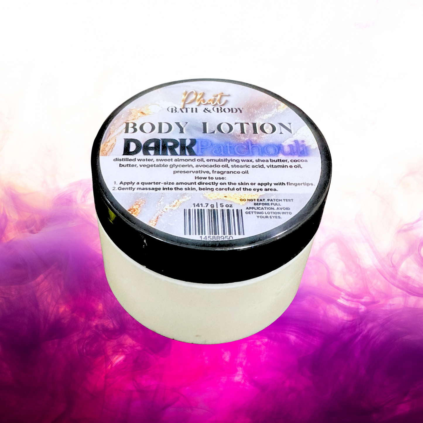 Dark Patchouli Organic Moisturizing Body Lotion With Shea Cocoa Butter & Avocado Oil | 5 oz