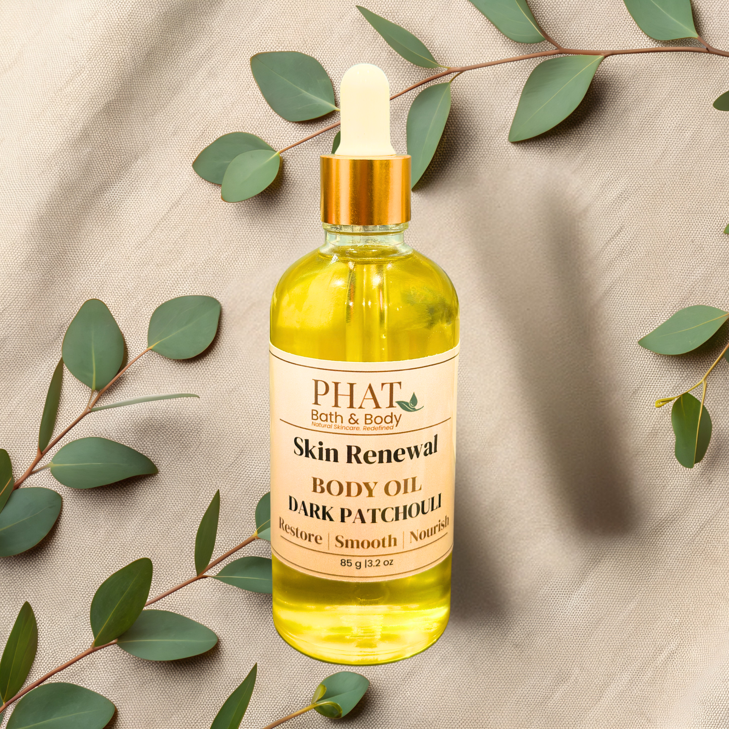 Dark Patchouli Skin Renewal Body Oil - 3.2 oz