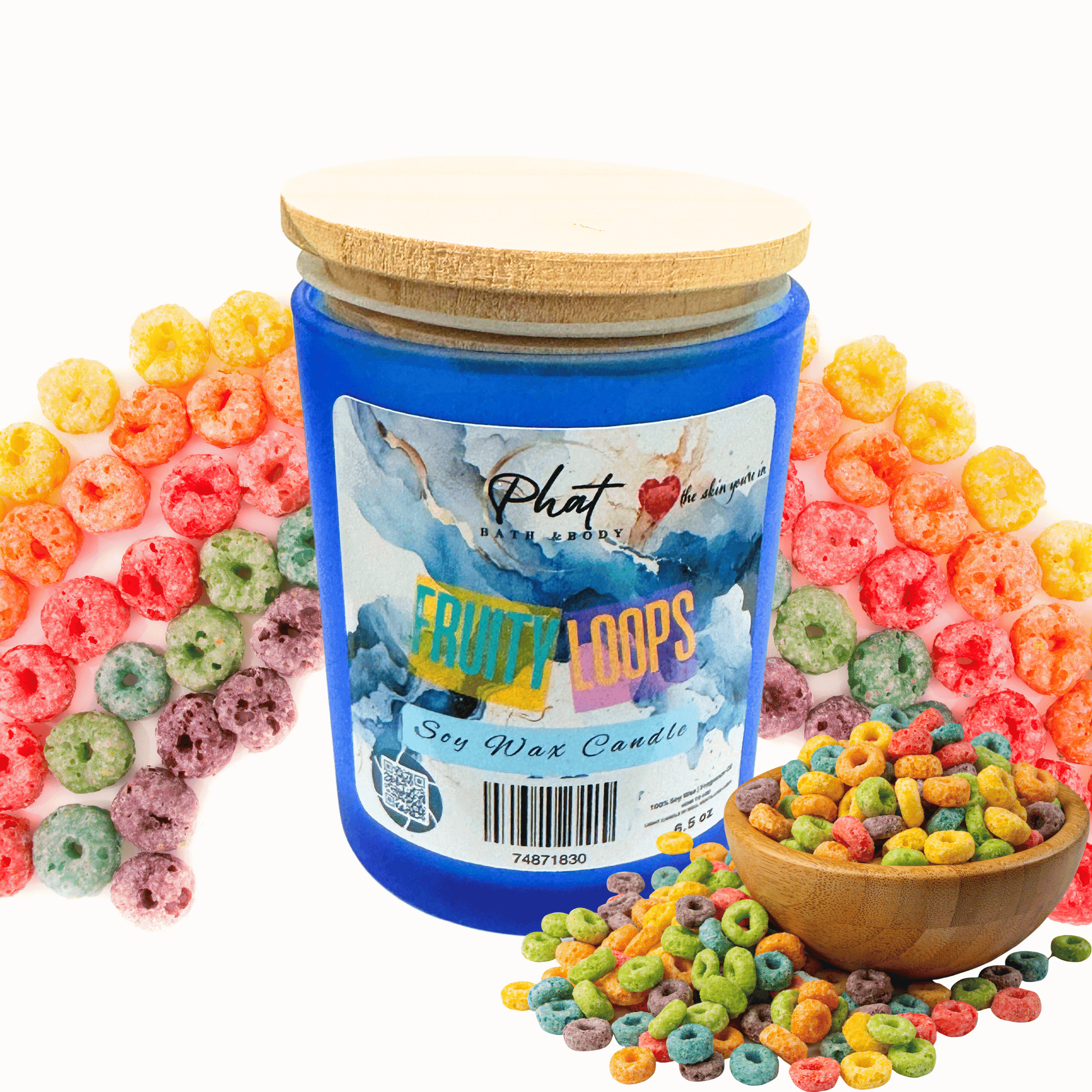 Fruity Loops Natural Soy Wax Candle 6.5 oz Fruit Loops Type