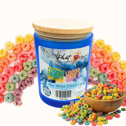 Fruity Loops Natural Soy Wax Candle 6.5 oz Fruit Loops Type
