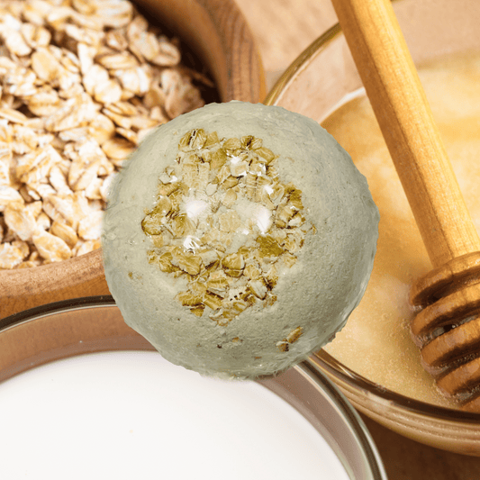 Goat's Milk Oatmeal and Honey Skin Nourishing Bath Bombs Organic Natural Bath Bombs