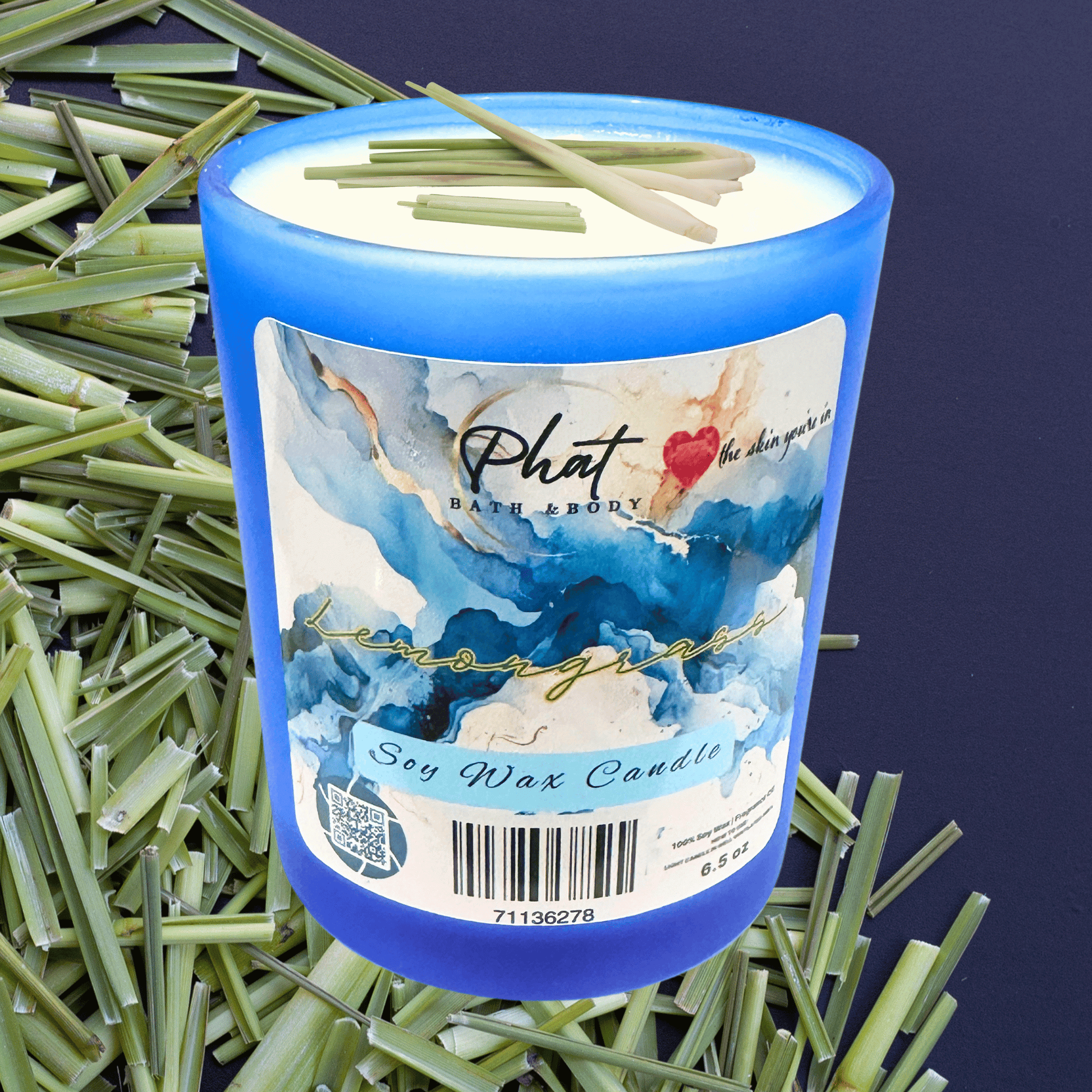 Lemongrass Natural Soy Wax Candle 6.5 oz