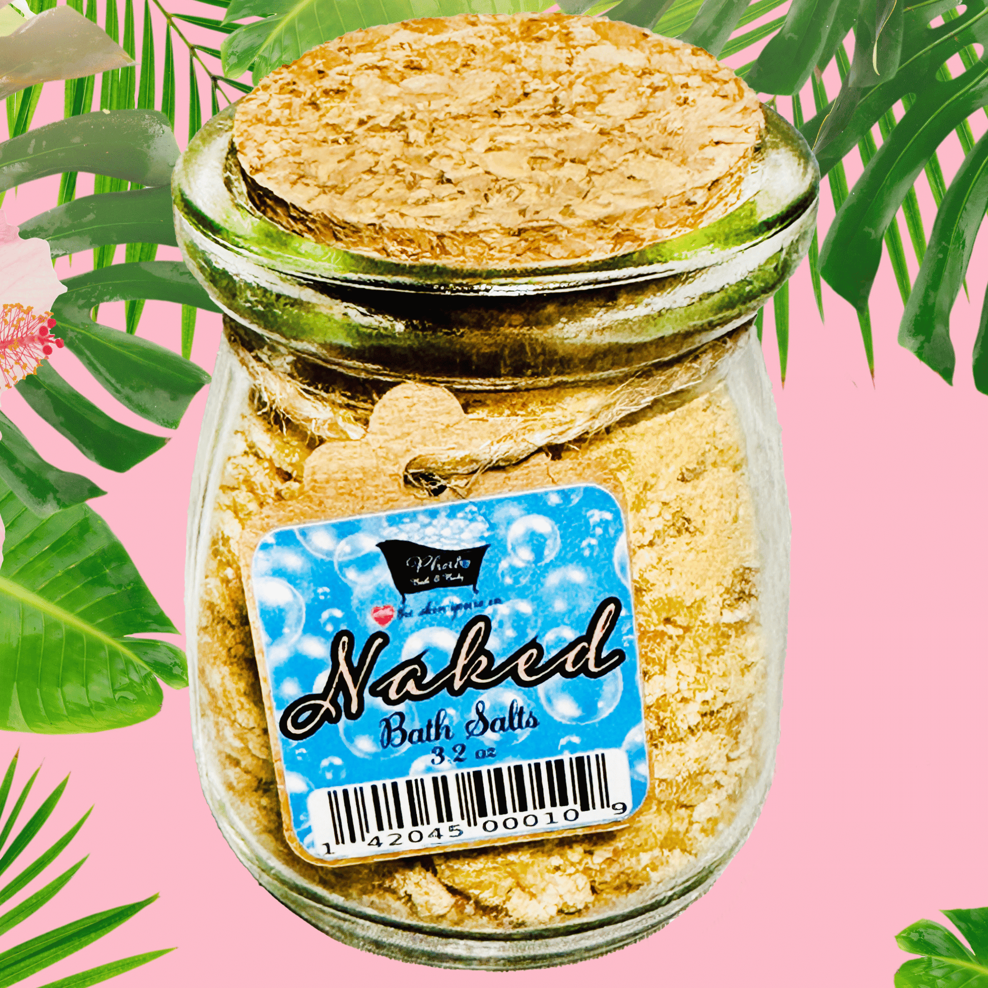 Naked Natural Bath Salts with Kaolin Clay Avocado Oil & Sea Salt Bath Soak | 3.5 oz