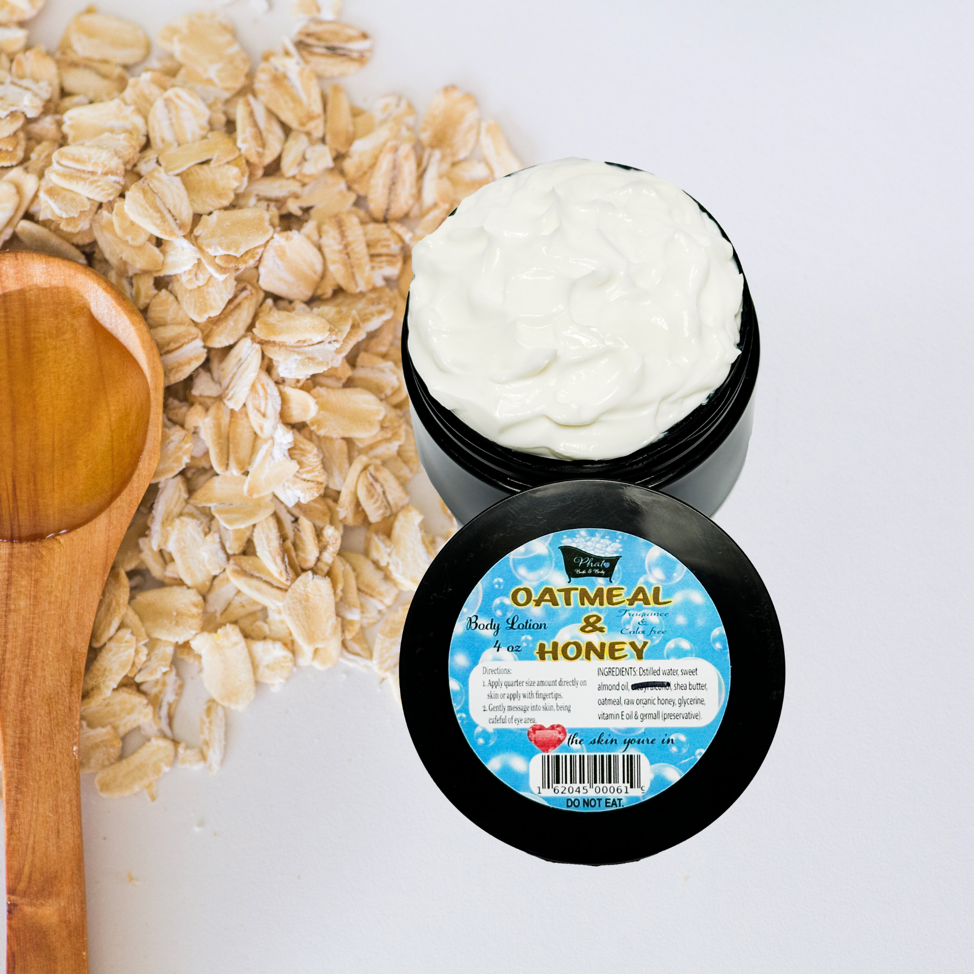 Oatmeal and Honey Fragrance Free Organic Moisturizing Body Lotion