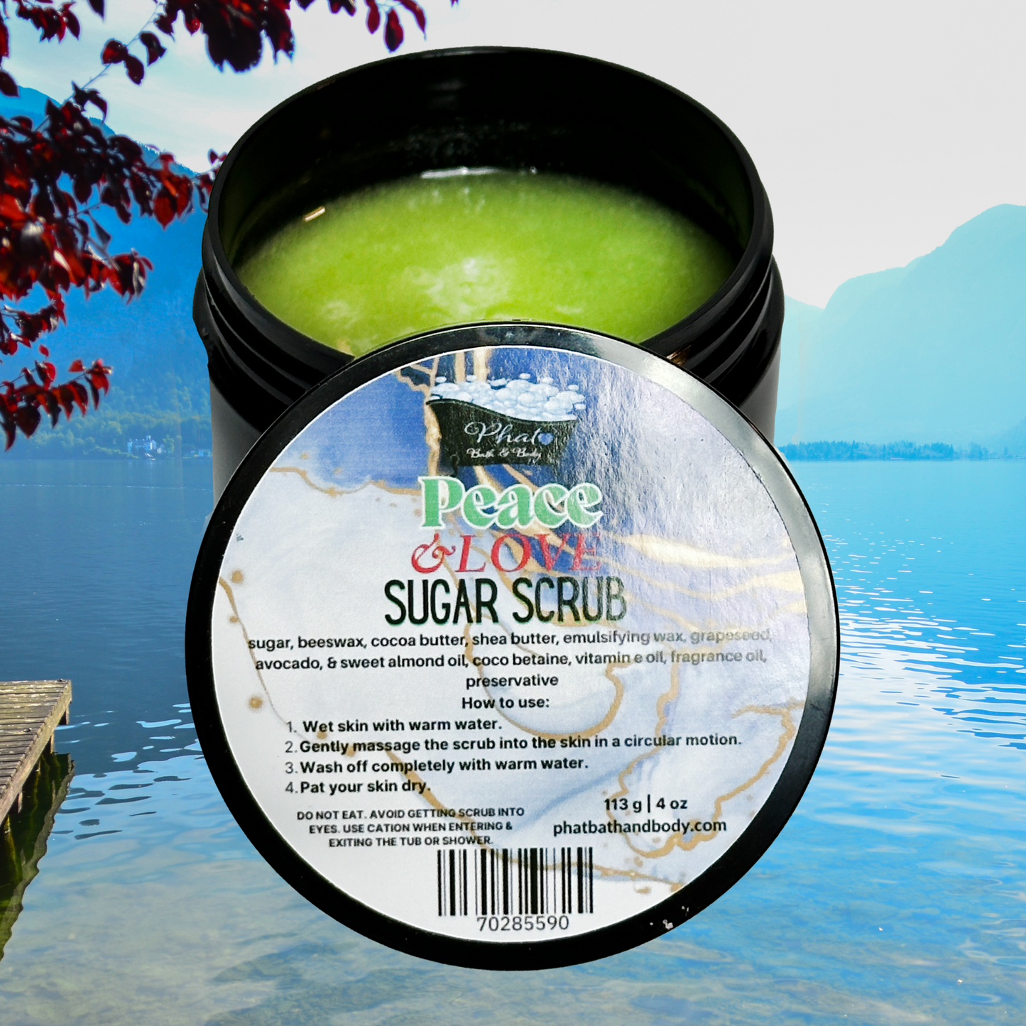 Peace and Love Whipped Shea Sugar Scrub Patchouli