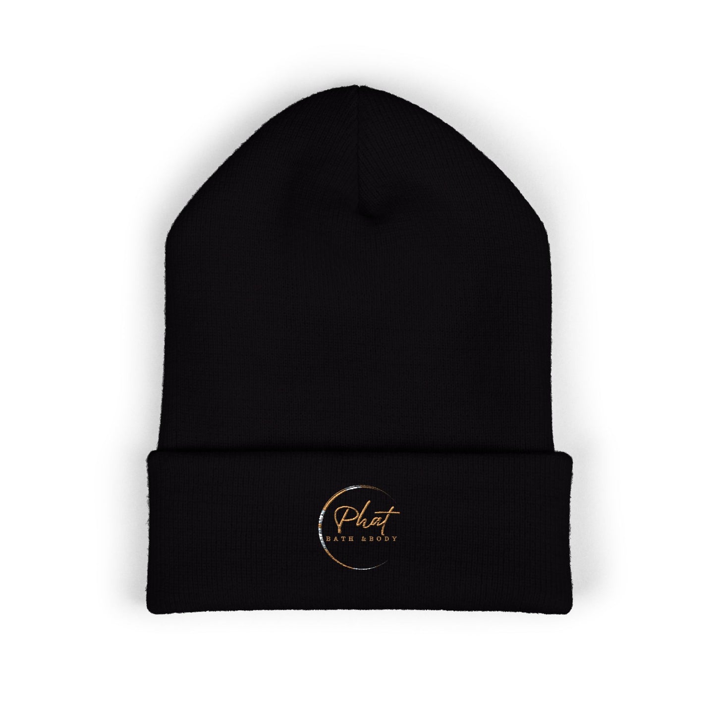 Phat Bath & Body Classic Embroidered Cuffed Beanie Black