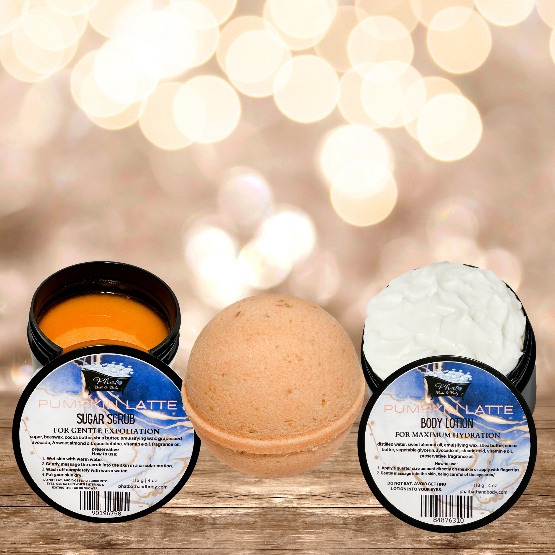 Pumpkin Latte Oatmeal Skin Nourishing Bath Bombs