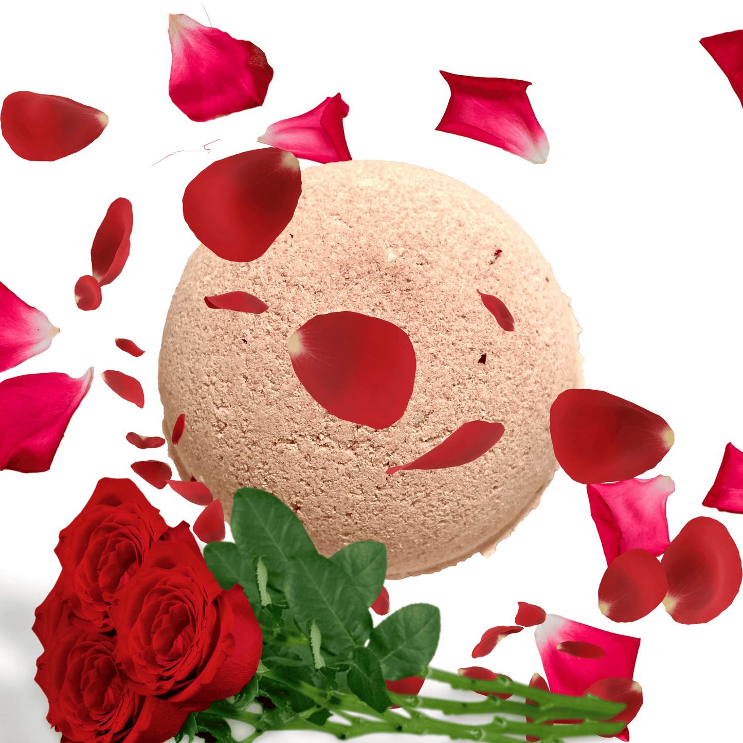 Red Roses Oatmeal Skin Nourishing Bath Bombs Organic Natural Avocado Oil Vitamin E