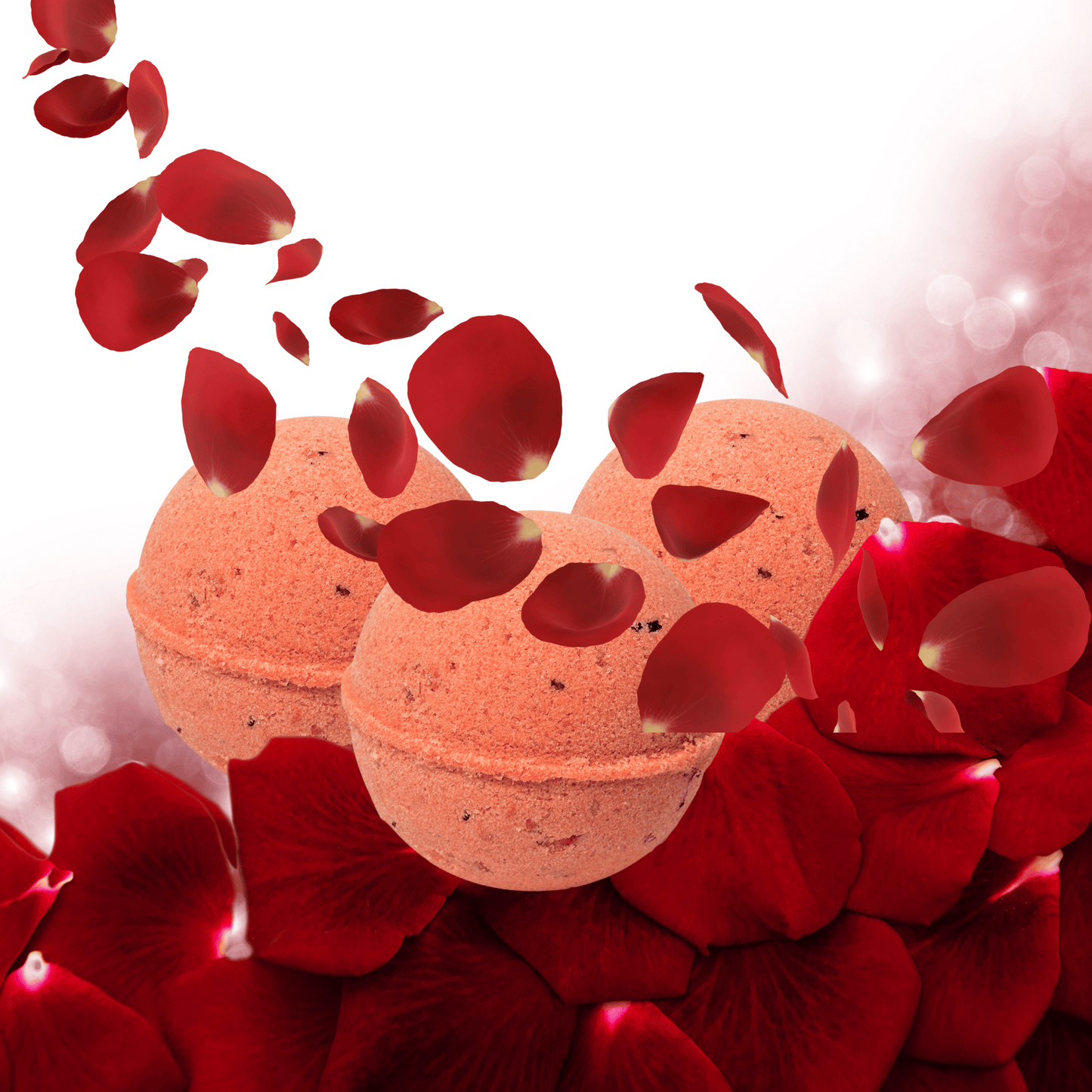 Red Roses Oatmeal Skin Nourishing Bath Bombs