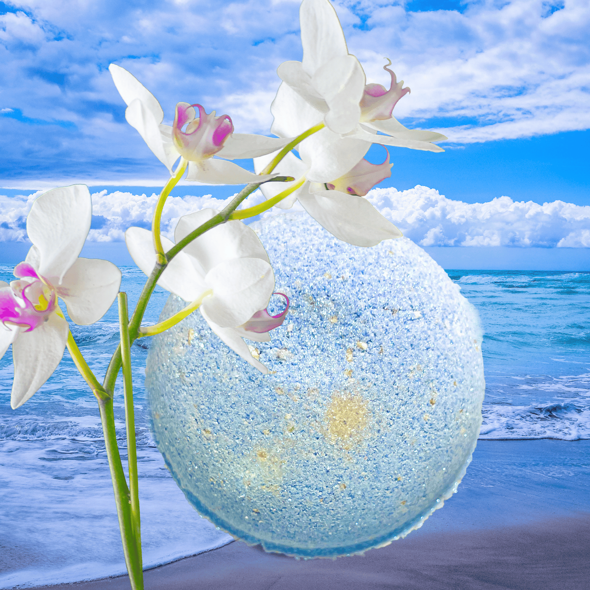 Seaside Orchid Oatmeal Skin Nourishing Bath Bombs Organic Natural Bath Bombs