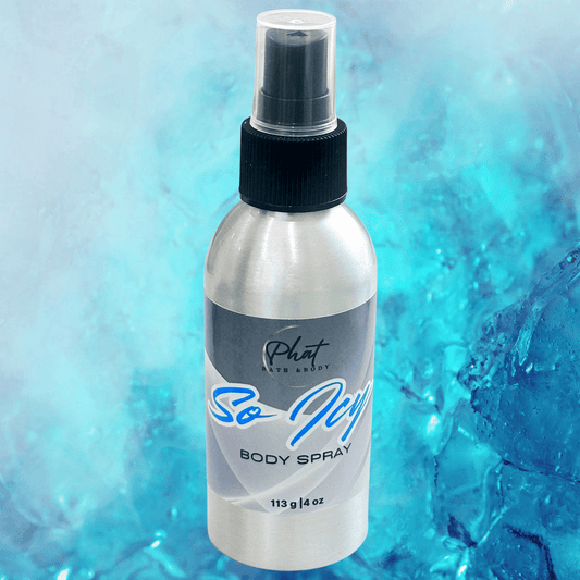 So Icy Fragrance Mist Body Splash Spray for Men 4 oz Black Ice Type