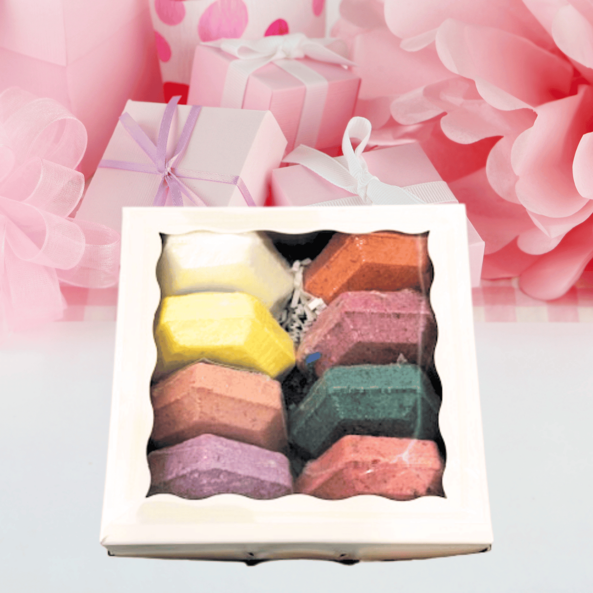 Soothing Showers| 8 Aromatherapy Steamers Gift Box Set in Assorted Scents