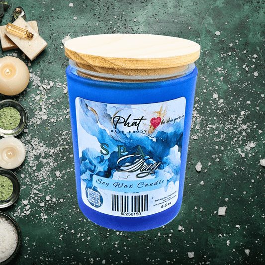 Spa Day Natural Soy Wax Candle Mint Eucalyptus 6.5 oz