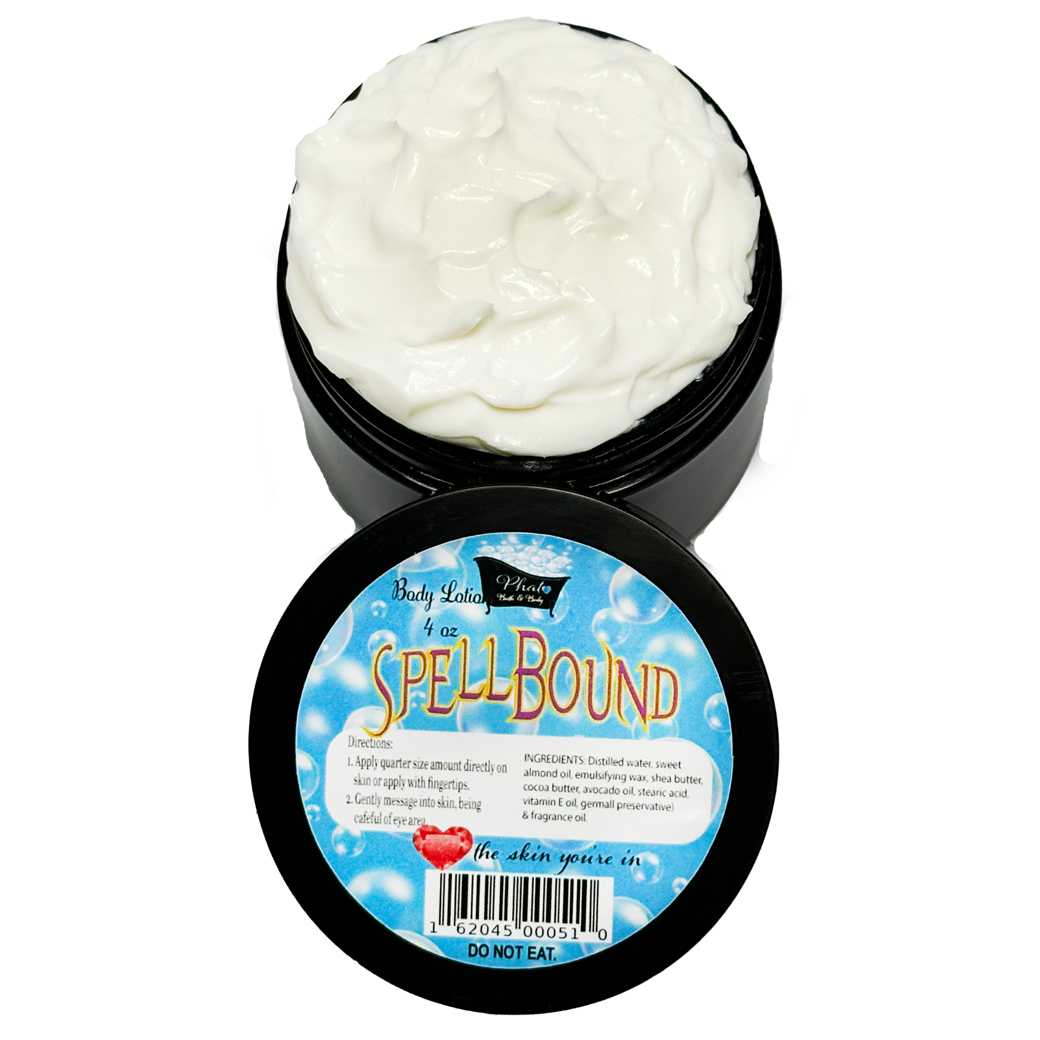 Spellbound Organic Moisturizing Body Lotion with Shea & Cocoa Butter Love Spell Type | 4.5 oz