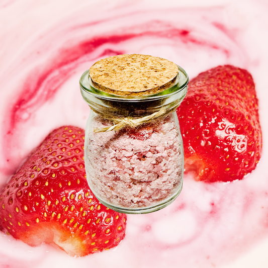 Strawberries and Cream Natural Bath Salts