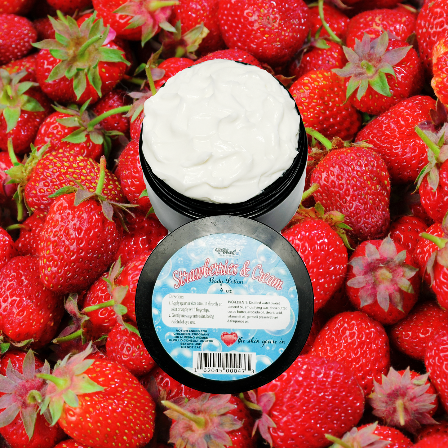 Strawberries and Cream Organic Moisturizing Body Lotion