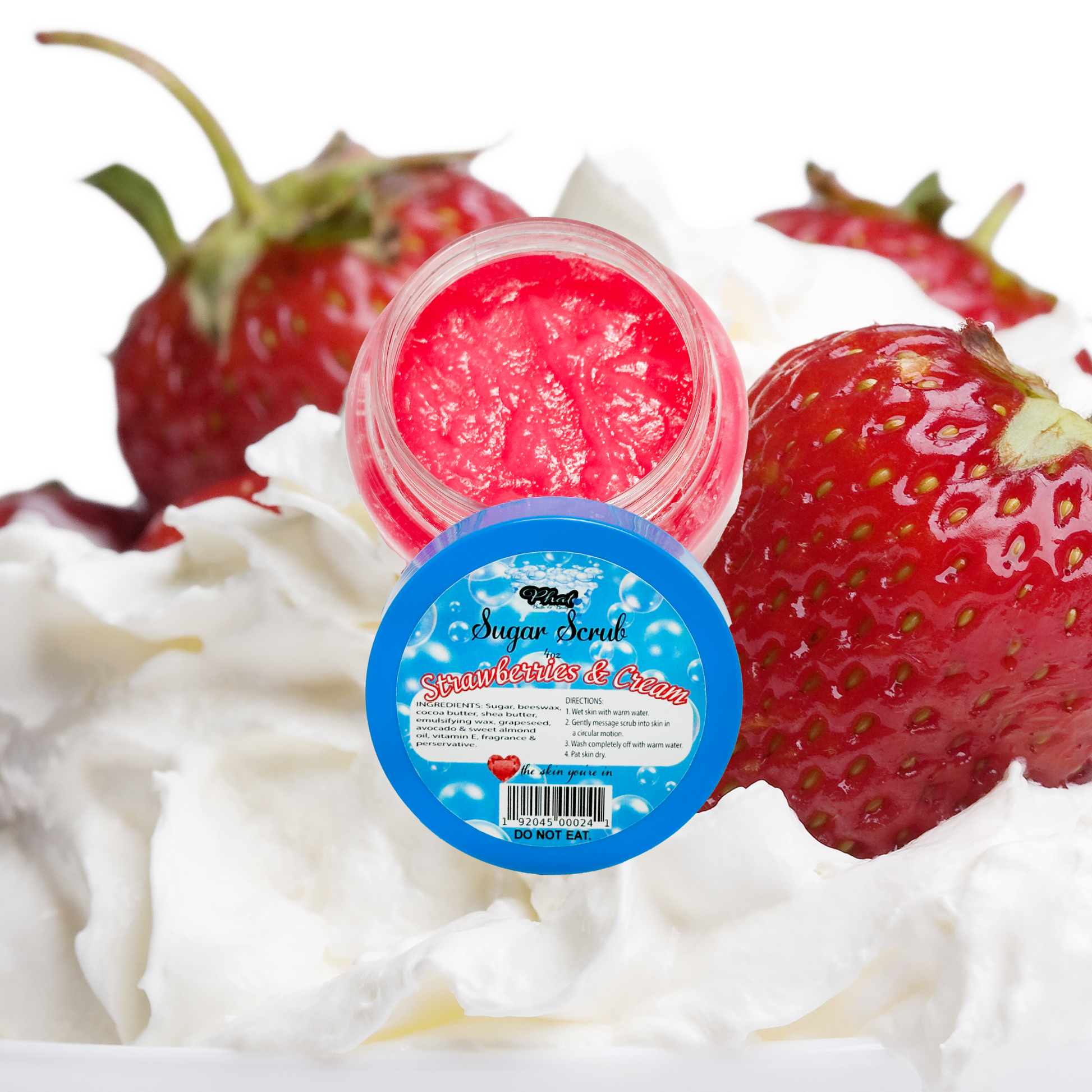 Strawberries and Cream Whipped Shea Sugar Scrub