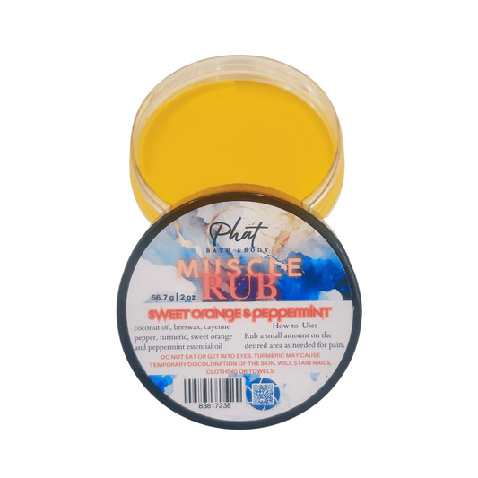 Sweet Orange and Peppermint Organic Turmeric Cayenne Muscle Rub Natural Relief for Aches and Pains