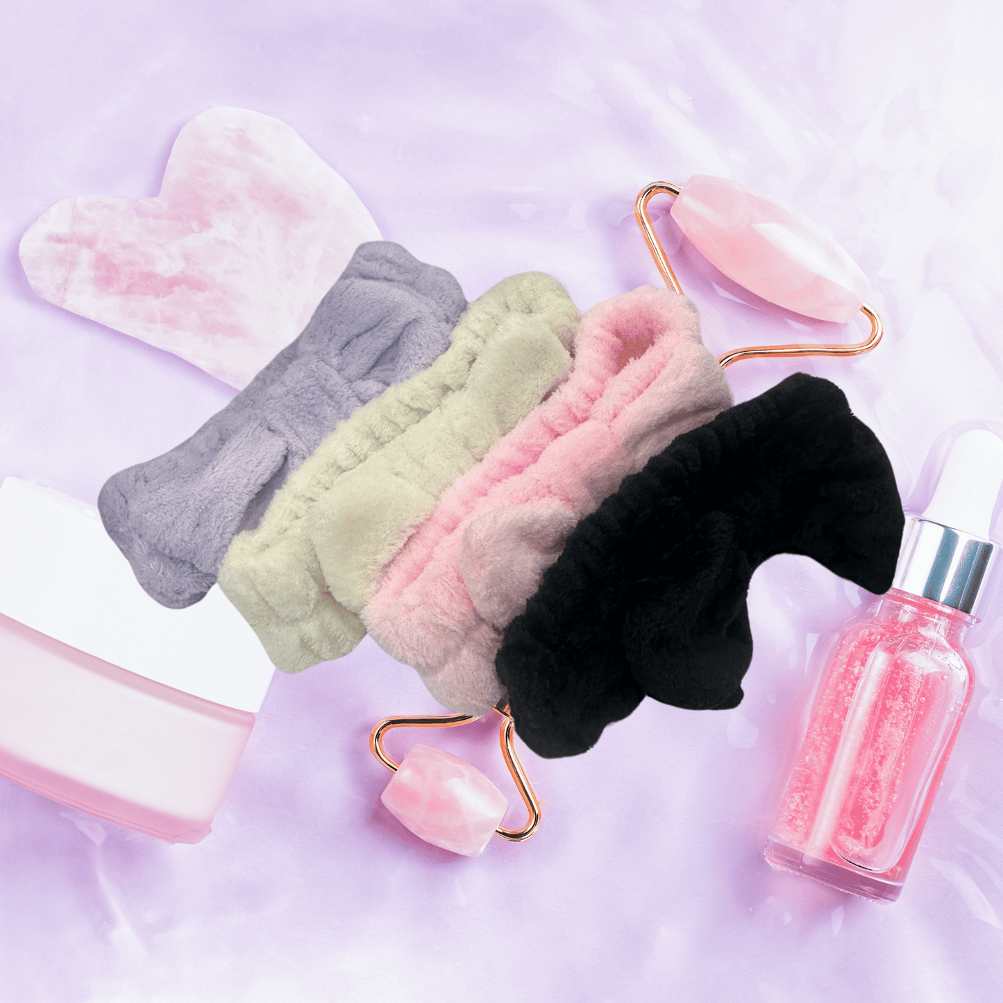 Terry Cloth Headband with Bow for Skincare in Assorted Colors