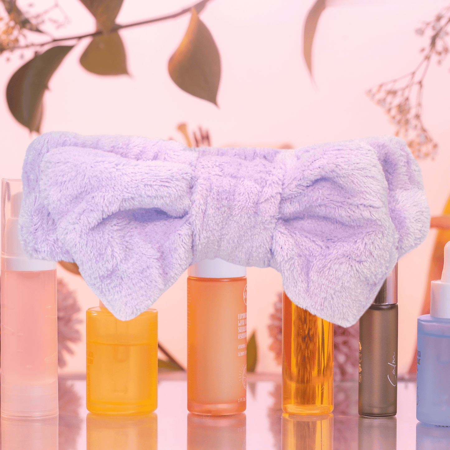 Terry Cloth Headband with Bow for Skincare in Assorted Colors