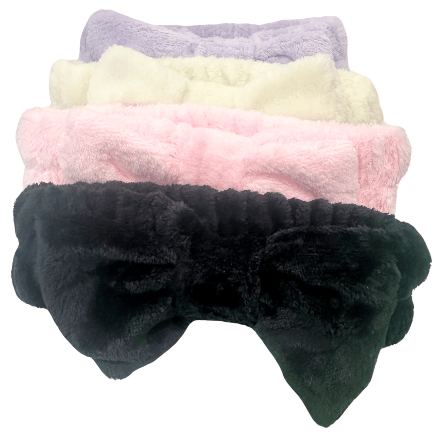 Terry Cloth Headband with Bow for Skincare in Assorted Colors