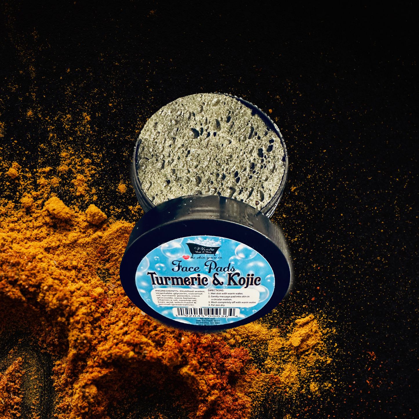 Turmeric & Kojic Fragrance Free Foaming Facial Natural Cleansing Pads