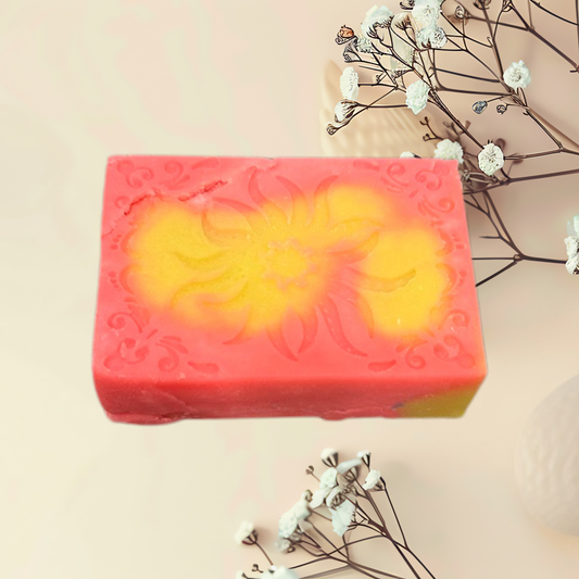 Watermelon Lemonade Bar Soap with Coconut, Olive Oil & Kaolin Clay