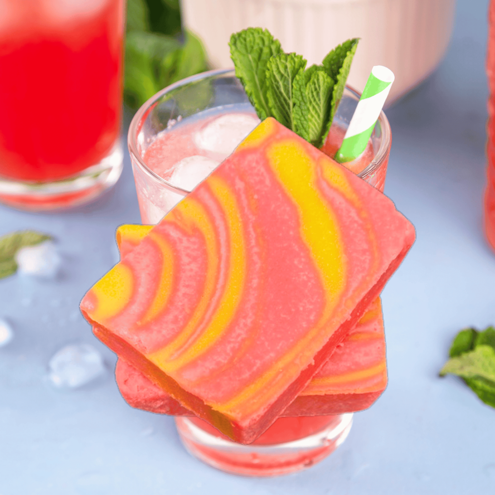 Watermelon Lemonade natural handmade bar soap