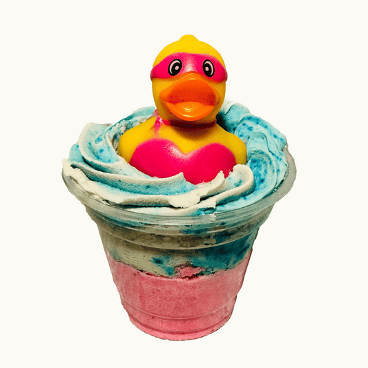 What the Duck Bubble Bombs Bath Bomb Frosting Rubber Ducky Kids Toy
