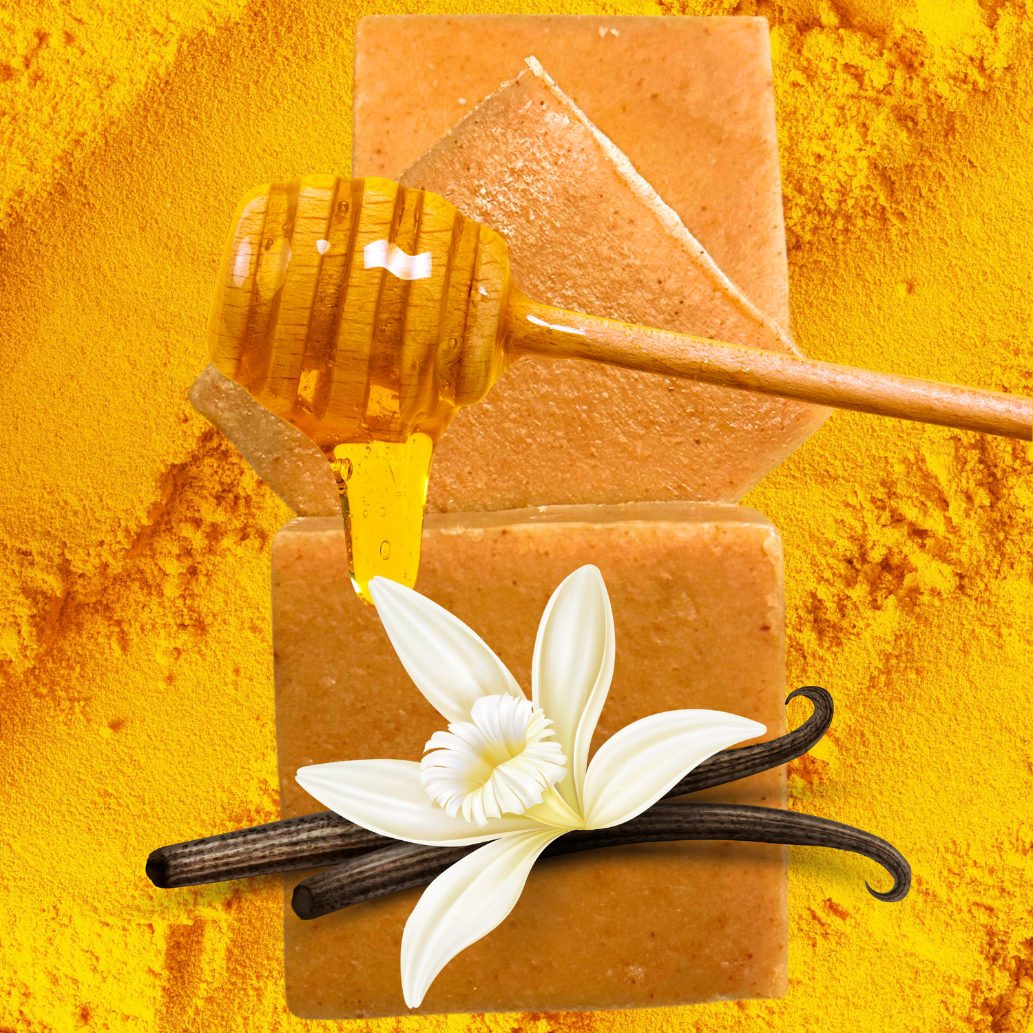 turmeric honey and vanilla triple butter bar soap